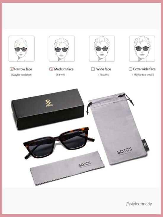Polarized Square Cateye Sunglasses UV400 Protection Acetate Frames